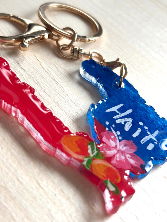 Haiti flag keychain